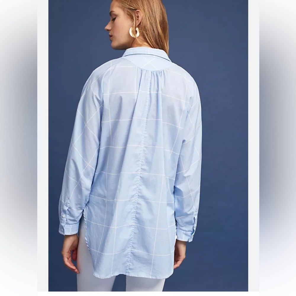 Maeve By Anthropologie Windowpane Buttondown - Picture 2 of 7